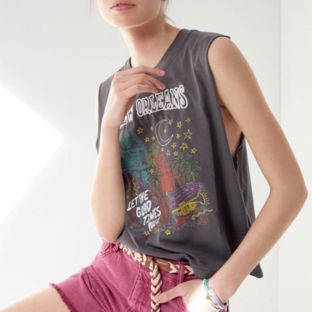 Anthropologie New Orleans graphic tank